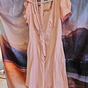 Chic Pink Mini Dress Lined